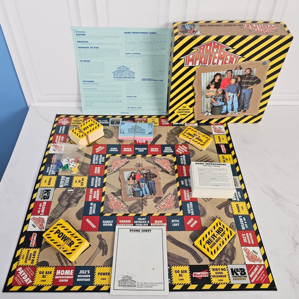 Home Improvement Board Game 1990s Era Baranarab Innovations COMPLETE Vintage